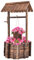 COSTWAY Pozzo da Giardino, Pozzo Decorativo, Legno d'Abete, Manovella Girevole, da Esterno, Marrone (Modello 1)
