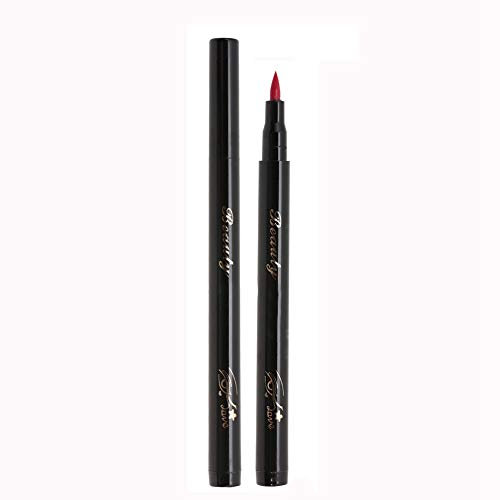 Crayon Eyeliner Stylo Eye-Liner Liquide Imperméable Anti-taches Slim Eyeliner Maquillage Outils Longue Durée Toute La Journée Anti-Taches Maquillage Toute La Journée Belle(06# rouge)