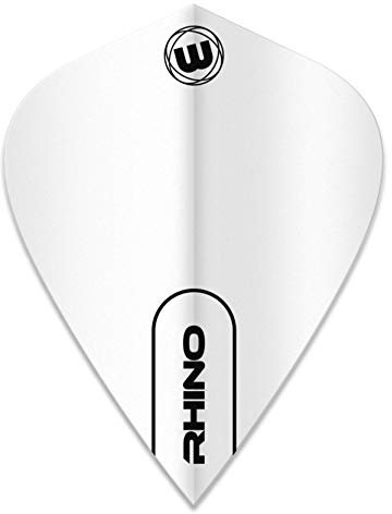 WINMAU Rhino Kite Weiß Flights - 1 Satz pro Packung (Insgesamt 3 Flüge)