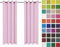Rollmayer Vorhänge Schal mit Ösen Kollektion Vivid (Pastellrosa 50-135x240 cm - BxH - 2 er Pack) Blickdicht Uni einfarbig Gardinen Schal für Schlafzimmer Schal