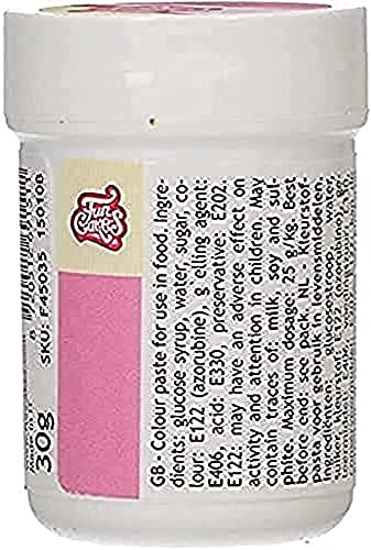 FunCakes Food Colour Paste, Colorant Alimentaire en Pâte, Pink, 30 g | Hautement Concentré pour Fondant, Massepain, Crème au Beurre, Pâte à Fleurs et Gâteau, Résistant à la Cuisson jusqu'à 200 °C