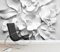 ManFototapete Papier Peint Intissé Fleurs Blanches 3D Moderne Décoration Murale Poster Tableaux Muraux Tapisserie Photo Trompe L'Oeil Salon Chambre Art Mural 200(W) X140(H) Cm