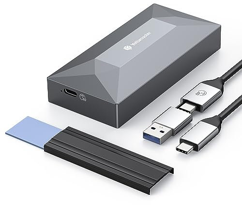40Gbps M.2 NVMe Enclosure, Up to 2800MB/s, USB 4 NVMe Enclosure for PCIe 2280 M Key/B+M Key SSDs, Compatible with Thunderbolt 4/3 - Grey