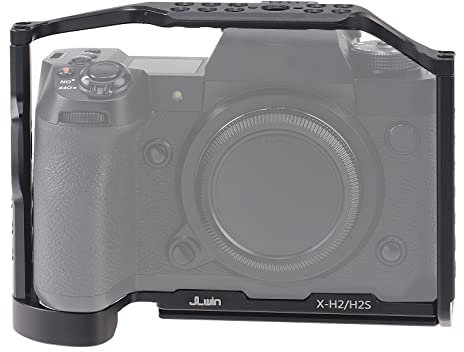 FOTGA Camera Cage Video Film Making Stabiliser Rig Aluminium Alloy with Cold Shoe and 1/4 Inch 3/8 Inch Screws for Fujifilm X-H2/X-H2S Mirrorless Camera