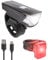 Bergsteiger Fahrradlicht aufladbar, USB Akku-Betrieb, Licht LED Set wiederaufladbar, Lampenset, Fahrradbeleuchtung, Fahrrad-Zubehör