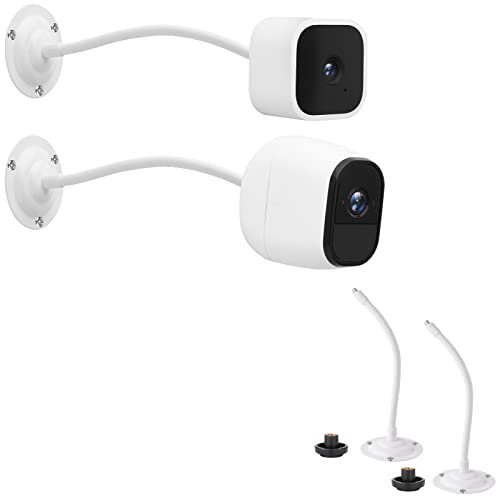 Mippko Flexible Kamera-Wandhalterung für Arlo/Blink/Reolink/Nest/Wyze/SimpliSafe Sicherheitskamera, verstellbare 20,3 cm lange Schwanenhals-Arm mit Metallsockel, 6,3 mm (1/4 Zoll) 20 Gewindeschraube,
