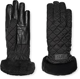 UGG Gesteppte Performance-Tech-Handschuhe mit Microfell-Futter