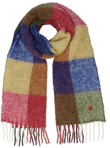 JAIL JAM Warmer Unisex Alpaka Fransenschal Risor, Damen Herren Winter-Schal kariert, Schal:Multicolor