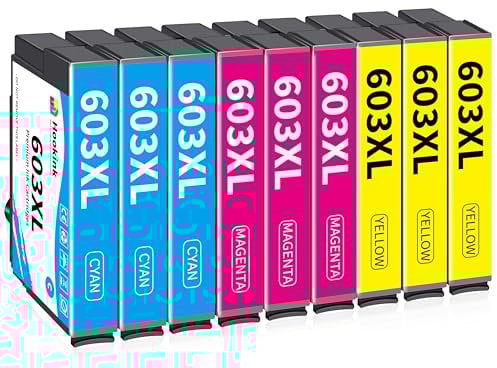 Hookink 603XL Druckerpatronen Kompatibel für Epson 603XL 603 XL für Expression Home XP-2100 XP-2150 XP-3100 XP-3105 XP-3150 XP-4100 XP-4155 Workforce WF-2810 WF-2830 WF-2835 WF-2840 WF-2850