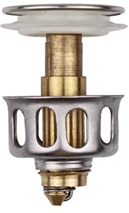 Waschbecken Pop Up Ablauffilter Edelstahl Push-Type Bounce Core Waschbecken Bounce Drain Filter Sink Drain Plug Stopper for Küche Badezimmer Spülbecken,3 STK.