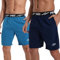 Bsrpolry Lot de 2 shorts de course à pied pour homme - Short d'entraînement léger à séchage rapide et respirant avec poches zippées, #103-Bleu marine, S