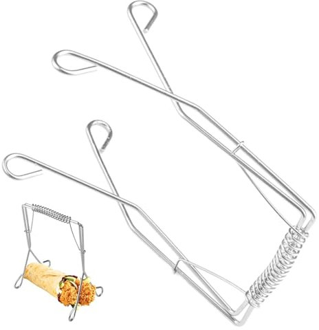 Samuliy Roulade Clips, Roulade Clip - Hook Shaped Stainless Steel Barbecue Kitchen Tongs | Kitchen Tongs with Strong Handle, Grill Clamp for Cooking, Serving, Grilling, Grilling
