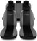 Susy Shop Set Coprisedili Per Auto Universali Con Schienale Posteriore Con 2 Zip, Fodere Auto Airbag Compatibili (Nero/Grigio)