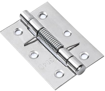 XLWLLNJ 6 Pieces Self Closing Spring Door Hinge Spring Loaded Hinge Heavy Duty Accessories, 3 Inch