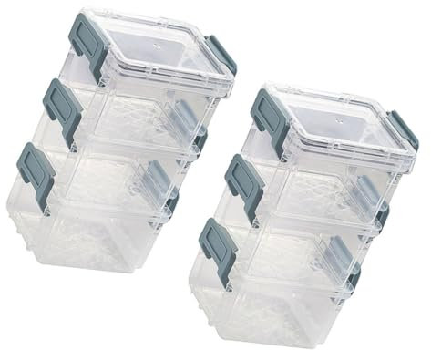 AOKWAWALIY 6 Stk transparente schmuckkästchen sortierkiste jewelry box Desktop-Schmuck Behälter mit Deckel Desktop-Organizer aus Kunststoff Behälter für Kleinigkeiten Plastik