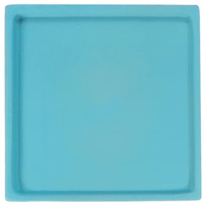 M METERXITY Soucoupe en Céramique pour Plantes, 4,9 Plateau Récupérateur d'eau, Soucoupes de Pots de Fleurs pour Intérieur/Extérieur, Plateau d'Égouttement d'eau [Carré Bleu Lac]