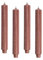 Confezione da 4 candele rustiche, altezza: 30 cm, diametro: 3,2 cm, durata 21 ore, candele spesse, candele da tavola, candele da chiesa, colore: rosa antico