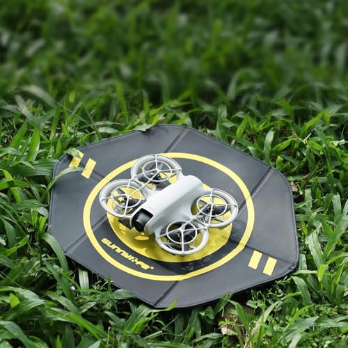 HpLive 35cm Drohnen Landeplatz,Drohne faltbar Landepad beidseitig Farbe Leder für DJI NEO