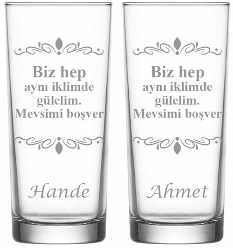 Raki Gläser mit Gravur Glas Raki Bardagi Bardak Rakigläser mit Name (Biz hep ayni)