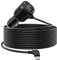 Hoembpn 60W USB C Car Charger Socket Fast Charge with LED Voltmeter Car Phone Charger Cigarette Lighter Adapter Dual PD3.0 & QC3.0with 3.5m Type C Extension Cable for iPhone Samsung iPad, Dash Cam