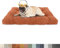 Lsjoaw Orthopädisches Hundebett 80x50x15cm Cordstoff Dog Bed Kleine Hundesofa Plüsch Hundekissen Grosse Hunde Hundecouch rutschfest Unterseite Mittelgroße Hundekörbchen Orange