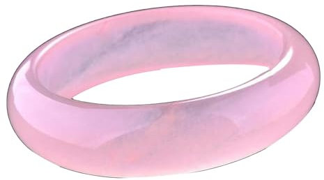 Bracciale rigido da donna, in giada rosa, in quarzo naturale, Misura unica, Agata
