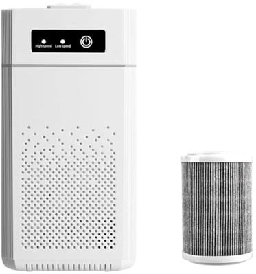 UUE Luftreiniger, HEPA Luftfilter, Air Purifier mit 2 Filter, Formaldehydentfernung, 120 m² Großflächenreinigung, 46dB Ultra Quiet, entfernt bis zu 99,97%, für Allergien Staub Haustier Haar Geruch