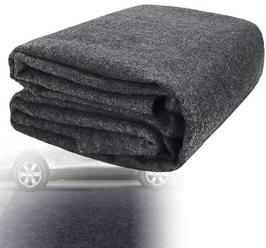 Tapis de sol de garage en feutre robuste – Tapis d'atelier antidérapant imperméable et résistant à l'huile for l'entretien de la voiture, l'abri de jardin et le sous-sol(120x250cm/47.3x98.5in)