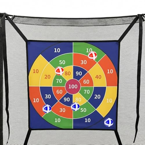 Trampolin Dartspiel - Riesige Grösse Klettball Zielscheibe Set, Klett Dartboard, Wurftarget Outdoor Spielzeug | Familienspiel Für Kinder Erwachsene Garten Geburtstag Party Drinnen