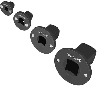 Hamwesh Set Adattatori per Prese a Impatto, Adattatore per Prese Tozze con Magnete a Basso Profilo, Adattatore da 3 8 a 1 2 con Design Impilabile per Riparazioni Automobilistiche Fai da Te 4 Pezzi