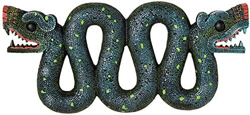 Design Toscano Aztekische Zweiköpfige Schlange, Wandskulptur