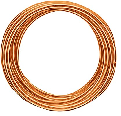 Vaessen Creative Basteldraht und Schmuckdraht 10 m x 4 mm Saffron Orange – Flexibler Draht zum Basteln für Blumenkranz, Scmuckherstellung und Modellbau