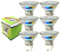 Trango 6er Pack GU10COBSD*6 GU10 LED Leuchtmittel 5 Watt 3-Stufen dimmbar 3000K warmweiß zum Austauschen Halogen Leuchtmittel, für Einbauleuchten, Deckenstrahler, Einbaustrahler, Deckenleuchte, Spots