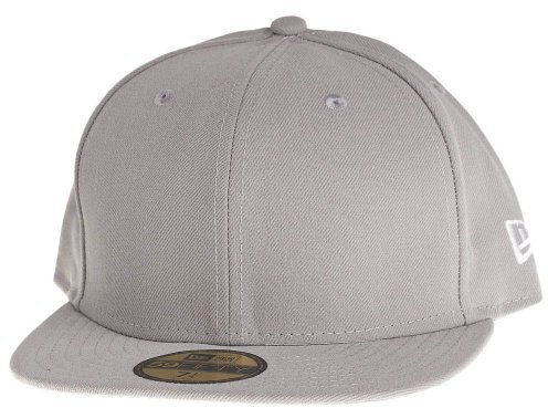 New Era - 59fifty Basecap - Blank - Grey - 6 7/8-55cm (S)