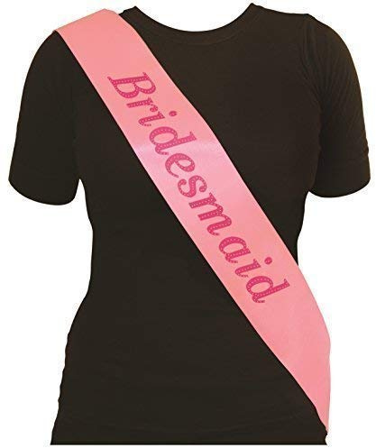 HENBRANDT 6 x Ladies Pink BRIDESMAID Sashes Wedding Accessory Hen Party Night Out