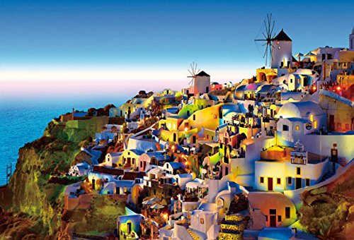 1000 Piece Jigsaw Puzzle Santorini - Sunset ~ (49x72cm)