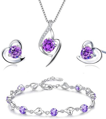 findout dames en argent 925 cristal bleu collier pendentif zircon flocon de neige (490)