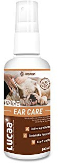 LUCAA+ Pets Ear Care 100ml | Ear Cleaner for Dogs and Cats with Probiotics | Bio, Vegan & Natural