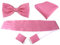 TigerTie - Ceinture large - Mouchoir de poche - Nœud papillon, satin uni - Rose - Taille Unique