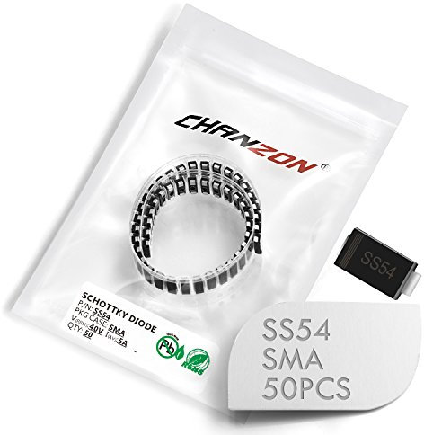(Packung mit 50 Stück) Chanzon SS54 SMD Schottky-Barriere-Gleichrichterdioden 5A 40V SMA (DO-214AC) 5 Ampere 40 Volt