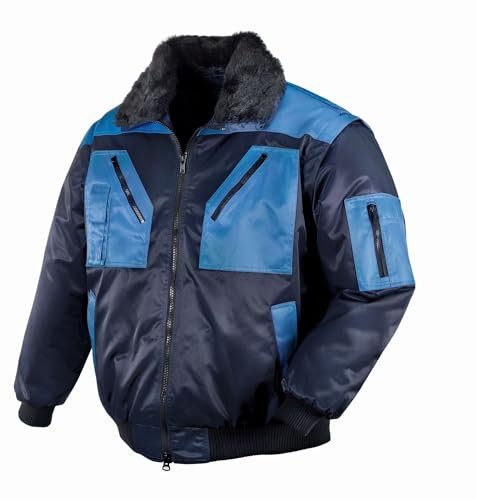 eXtreme Herren Pilotenjacke für Arbeit & Freizeit – Vielseitige Modelle mit 4-in-1 Funktion oder in Warnschutzfarben in marine/royal Größe XL