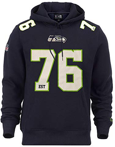 New Era Seattle Seahawks NFL Established Number Navy Hoody - XL