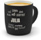 printplanet - Kaffeebecher mit Namen Julia graviert - SoftTouch Tasse mit Gravur Design Positive Eigenschaften - Matt-gummierte Oberfläche - Farbe Schwarz