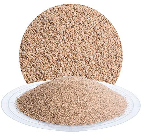 Schicker Mineral Nussschalengranulat Strahlmittel 450-1000 µm 25 kg, organisches Mehrwegstrahlmittel, chemisch neutrale Oberflächenbehandlung ohne Eisenanteil, ideal für Aluminium, Edelstahl