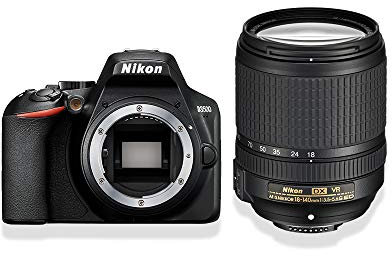 Nikon D3500 Fotocamera Reflex Digitale con Obiettivo Nikkor AF-S 18/140VR, 24.2 Megapixel, LCD 3, SD da 16 GB 300x Premium Lexar, Nero [Nital Card: 4 Anni di Garanzia]
