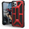 Urban Armor Gear Monarch Hülle Apple iPhone 11 Pro Max (6.5) Schutzhülle (Wireless Charging kompatibles Cover, Sturzfeste Handyhülle, Ultra Slim Bumper, Leder) - rot