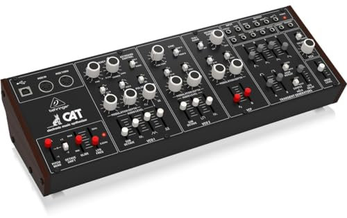 Behringer CAT Legendärer paraphonischer Analog-Synthesizer mit zwei VCOs, 4 mischbaren Wellenformen, externem Signalprozessor, 16-stimmiger Poly Chain und Eurorack-Format