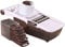 Multifonctions 8 en 1 Mandoline Kitchen, Professionnelle Coupe Legumes,Interchangeables Acier Inoxydable Trancheuse avec Récipient, Eplucheur, Protège Mains, Râpe, Rapide et Facile à Nettoyer (marron)