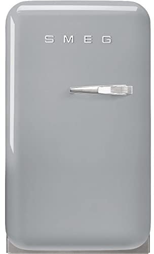 Smeg 50s Retro FAB5LSV5 Mini Bar Fridge Silver 34 Litres