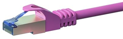 Danicom CAT 6a Netzwerkkabel LSOH - S/FTP - 7,50 m - Rosa | POE, Ethernet, LAN, Patchkabel, Datenkabel, RJ45 - für Serverschränke, Switches, Router, Modems!